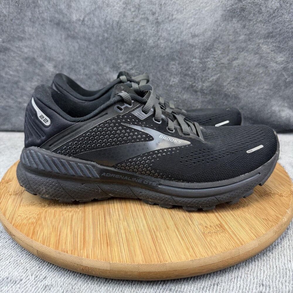 Brooks Adrenaline GTS 22 Shoe Womens Size 8.5 Black Running Sneakers 1203531B020